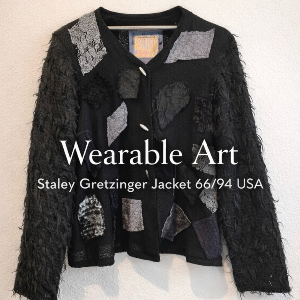 Staley Gretzinger Wearable Art Patchwork Jacket 66/94 L USA